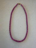 Pink Sapphire Beaded Necklace
