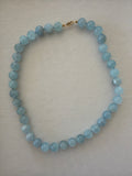Large Round Aquamarine Necklace