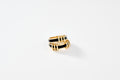 Black Enamel Double Band Ring
