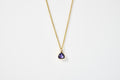 Tanzanite Drop Charm Necklace