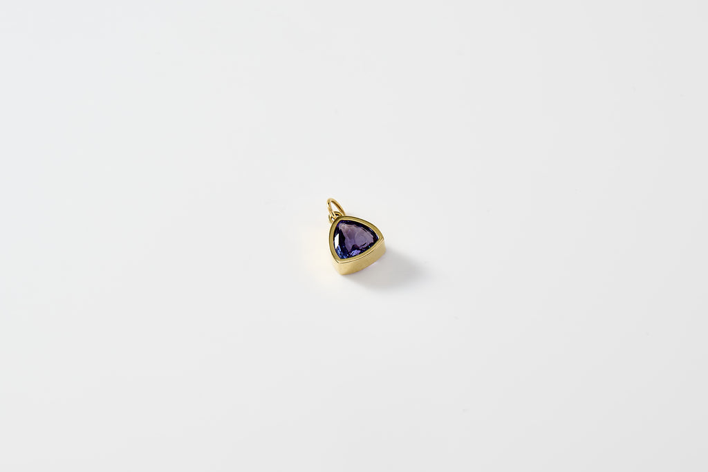 Tanzanite Drop Charm Necklace
