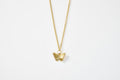 Diamond Butterfly Charm Necklace