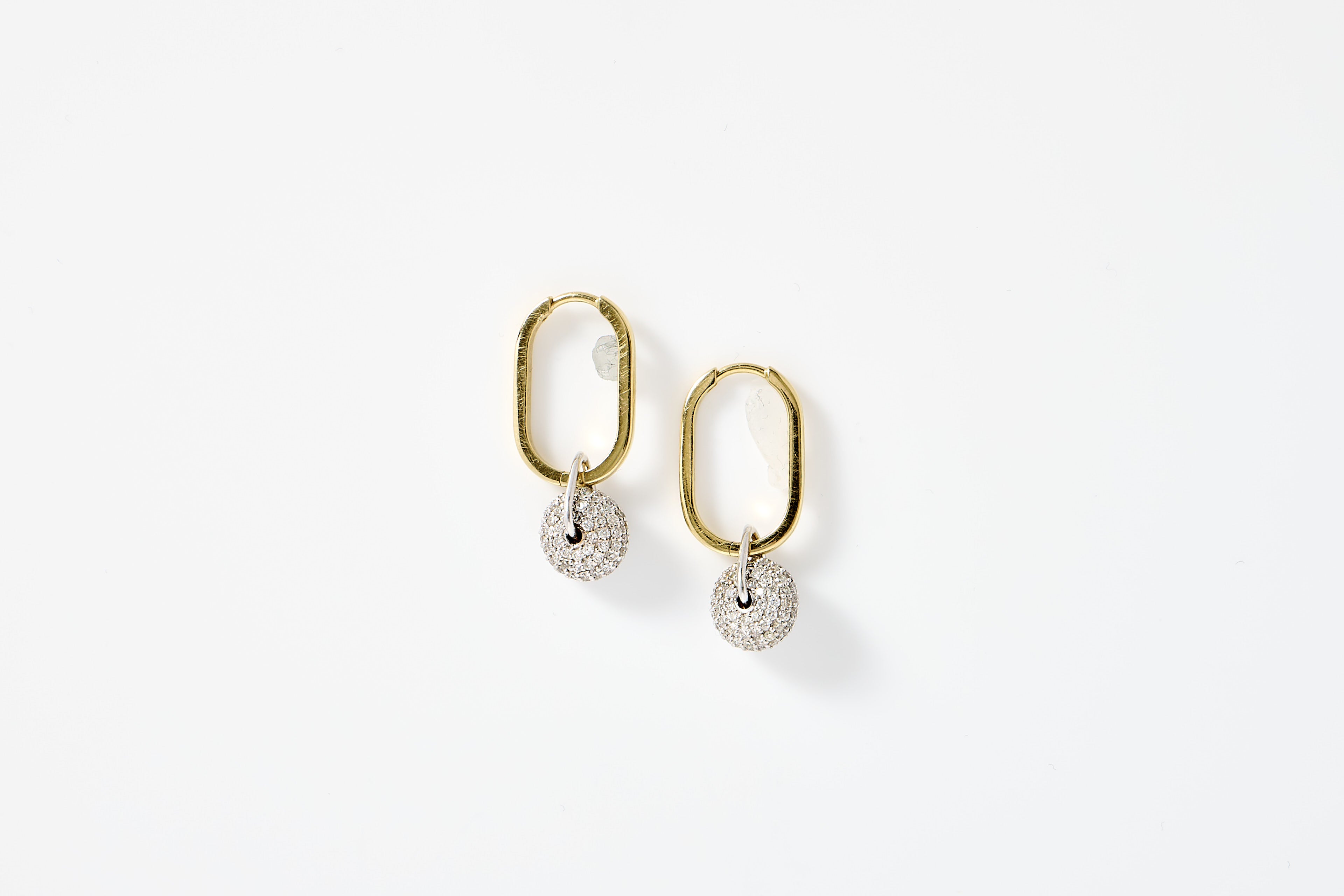 Diamond Donut Drop Earrings