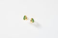 Emerald Bubble Huggie Earrings
