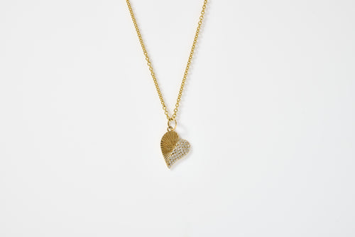 Diamond Heart Charm Necklace
