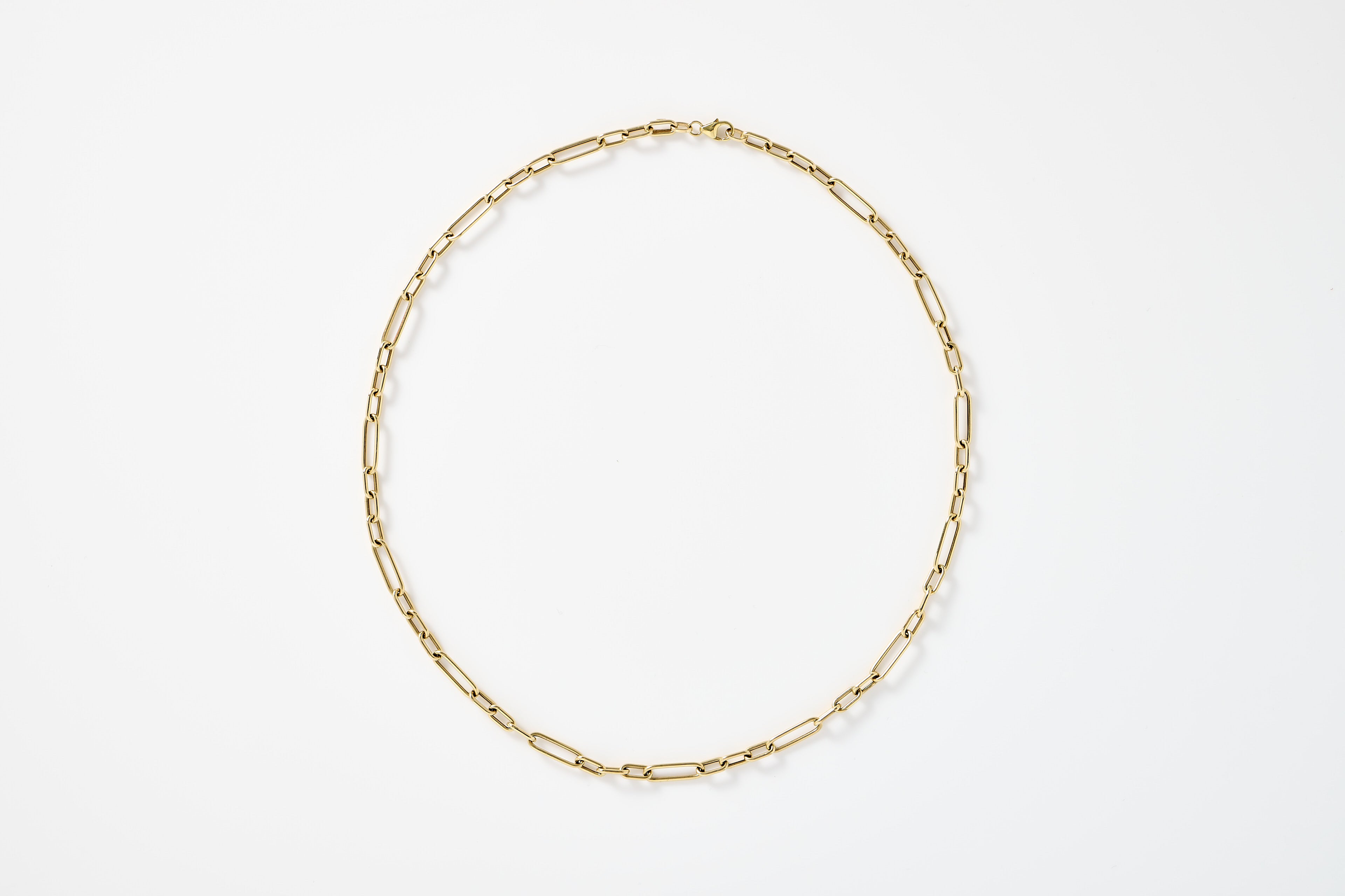 Small Mixed Link Paperclip Chain