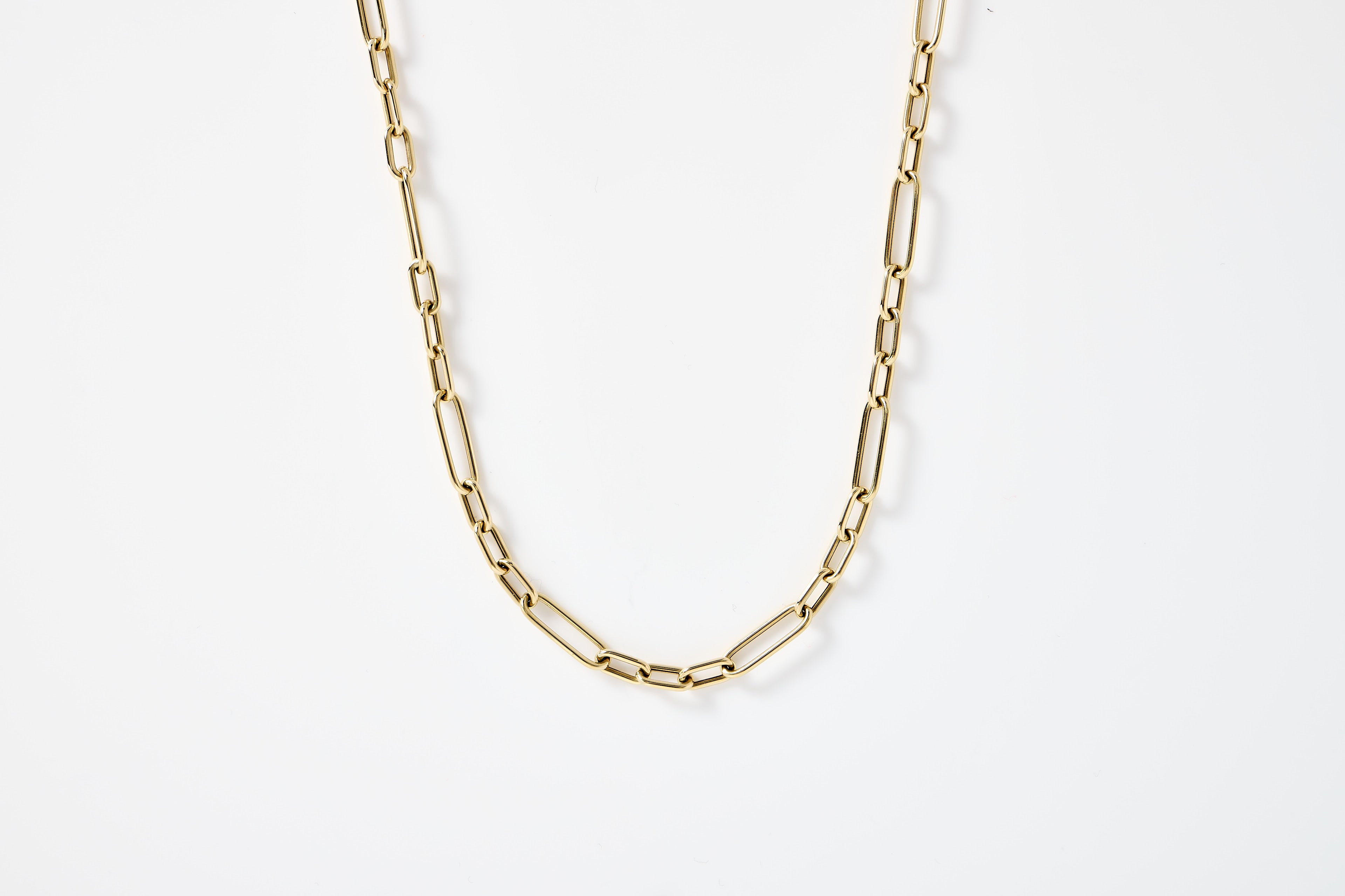 Small Mixed Link Paperclip Chain