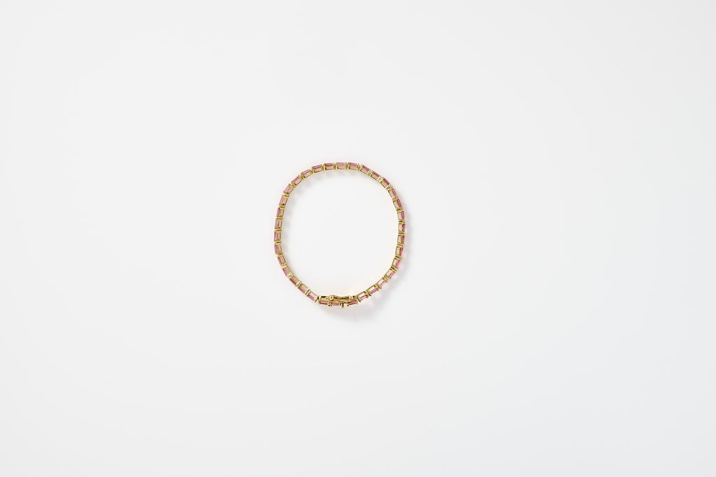 Pink Tourmaline Tennis Bracelet