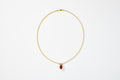 Pink Tourmaline Bezel Necklace