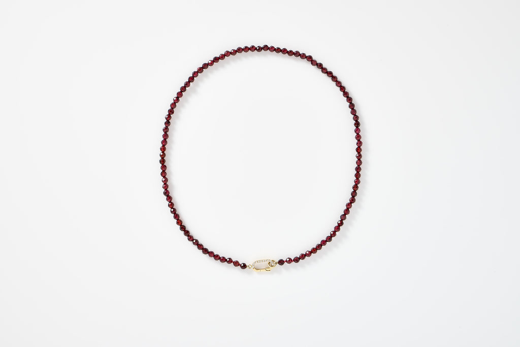 Garnet Beaded Necklace