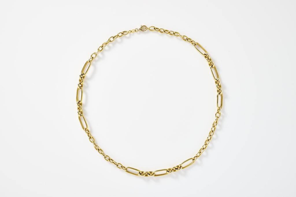 Large Mixed Link Paperclip Chain