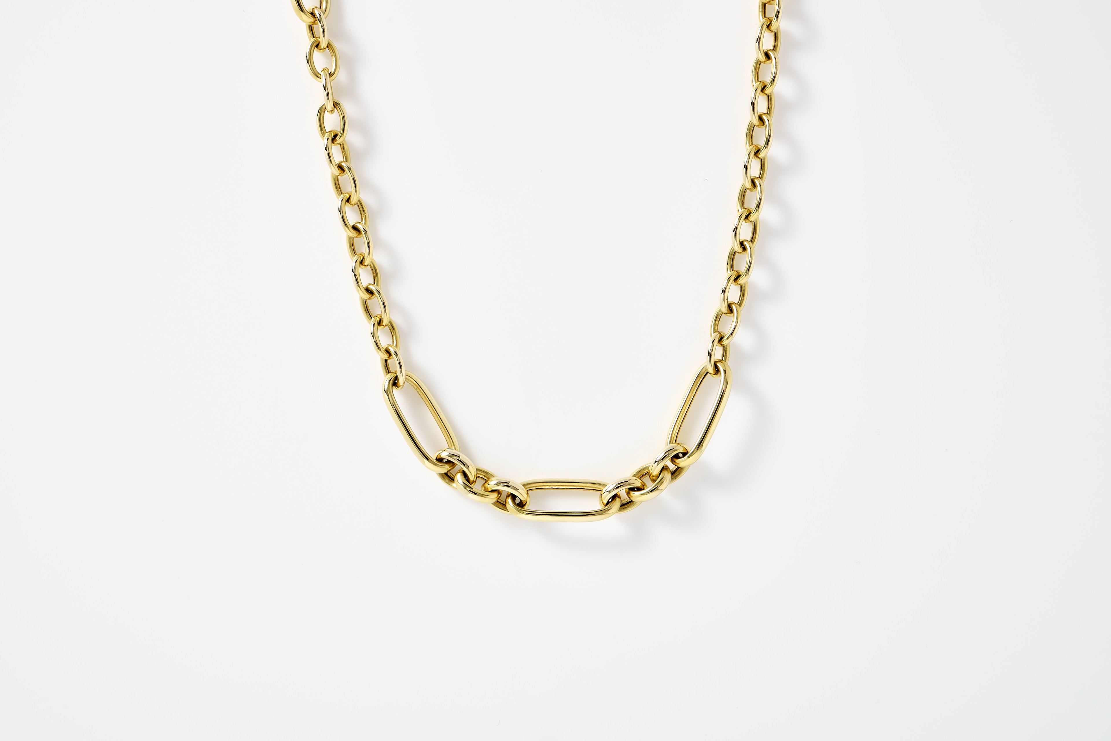 Large Mixed Link Paperclip Chain